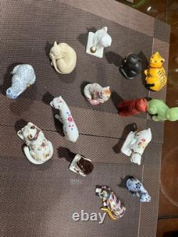 The franklin mint 1988 porcelain cats 14 pieces pre owned