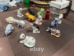 The franklin mint 1988 porcelain cats 14 pieces pre owned The franklin mint 1988 porcelain cats 14 pieces pre owned
