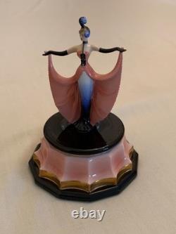 Three Franklin Mint House of Erte Porcelain Figurine Music Boxes