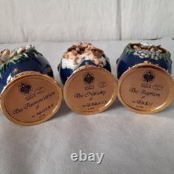 U16032 Franklin Mint House of Faberge 12 Egg Life of Christ with wood di G3D