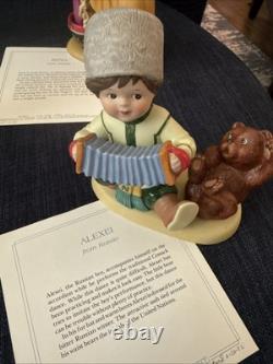 U N Children Franklin Mint Lot of 9 with Certificates