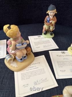 U N Children Franklin Mint Lot of 9 with Certificates