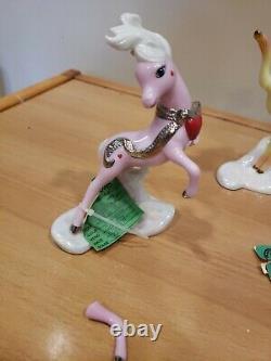 Ultra Rare The Franklin Mint Pretty Ponies Porcelain Set Of 6 1991 Horses Sample