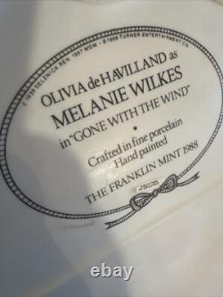 VERY RARE 1988 Franklin Mint Gone With The Wind Melanie Wilkes 11 tall Figurine