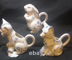 VERY RARE COMPLETE 12 Hallie Greer Country Friends Creamers FRANKLIN MINT