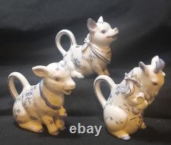 VERY RARE COMPLETE 12 Hallie Greer Country Friends Creamers FRANKLIN MINT