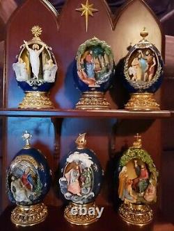 VINTAGE Franklin Mint House of Faberge Life of Christ Egg Collection set of 12