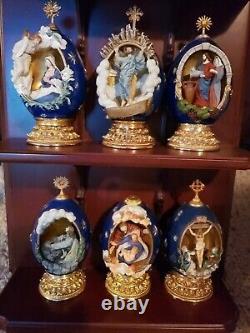 VINTAGE Franklin Mint House of Faberge Life of Christ Egg Collection set of 12