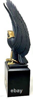 VTG Falcon Of The Nile Roushdy Iskander Garas Franklin Mint COA Black Porcelain