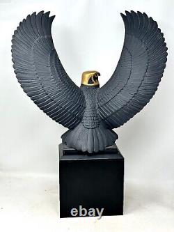 VTG Falcon Of The Nile Roushdy Iskander Garas Franklin Mint COA Black Porcelain
