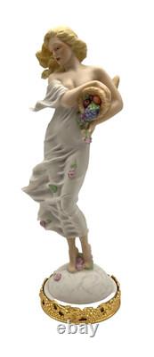 VTG Franklin Mint 1988 E. Kaufman Earth Art Nouveau Woman Figurine Porcelain