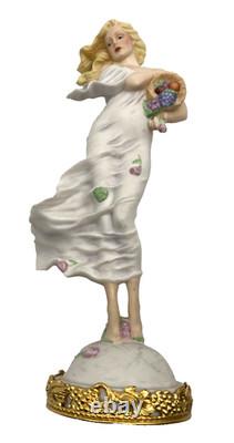 VTG Franklin Mint 1988 E. Kaufman Earth Art Nouveau Woman Figurine Porcelain