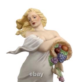 VTG Franklin Mint 1988 E. Kaufman Earth Art Nouveau Woman Figurine Porcelain