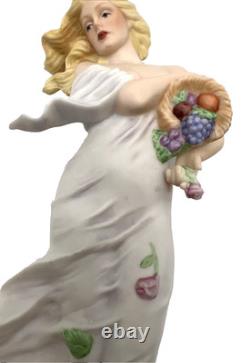 VTG Franklin Mint 1988 E. Kaufman Earth Art Nouveau Woman Figurine Porcelain