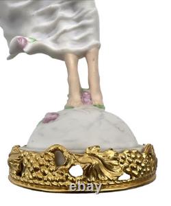 VTG Franklin Mint 1988 E. Kaufman Earth Art Nouveau Woman Figurine Porcelain