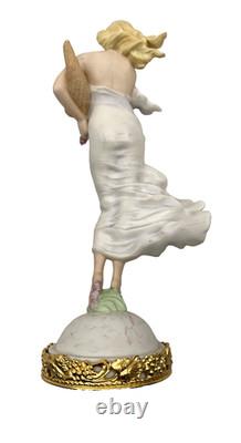 VTG Franklin Mint 1988 E. Kaufman Earth Art Nouveau Woman Figurine Porcelain