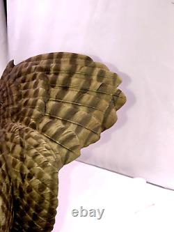 VTG Franklin Mint Great Horned Owl Porcelain Sculpture by G. McMonigle with Base