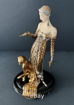 VTG Franklin Mint House of Erte Art Deco OCELOT Figurine Limited Edition 9