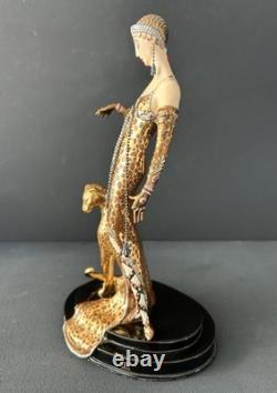 VTG Franklin Mint House of Erte Art Deco OCELOT Figurine Limited Edition 9