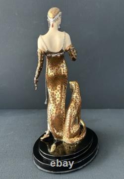 VTG Franklin Mint House of Erte Art Deco OCELOT Figurine Limited Edition 9