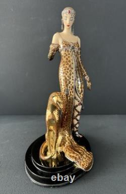 VTG Franklin Mint House of Erte Art Deco OCELOT Figurine Limited Edition 9