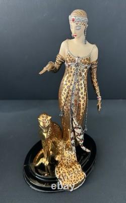 VTG Franklin Mint House of Erte Art Deco OCELOT Figurine Limited Edition 9