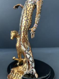 VTG Franklin Mint House of Erte Art Deco OCELOT Figurine Limited Edition 9