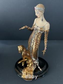 VTG Franklin Mint House of Erte Art Deco OCELOT Figurine Limited Edition 9