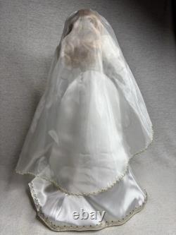 VTG Franklin Mint Porcelain Colleen Irish Bride Doll & Wedding Dress With Stand