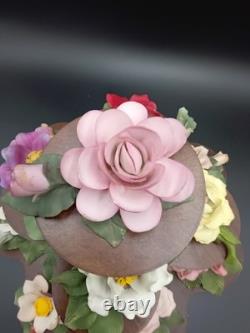 VTG Franklin Mint The Twelve Months of Roses Collection Capodimonte Stand Set