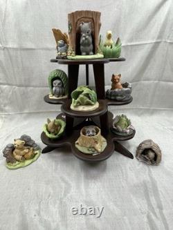 VTG Franklin Mint Woodland Surprises Lot of 11 Jaqueline B. Smith 1984 with Stand