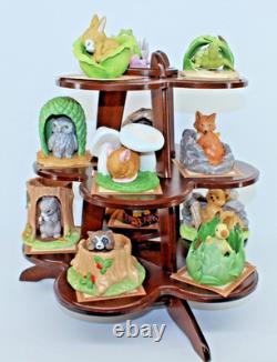 VTG Franklin Mint Woodland Surprises Lot of 12 Jaqueline B. Smith 1984 with Stand