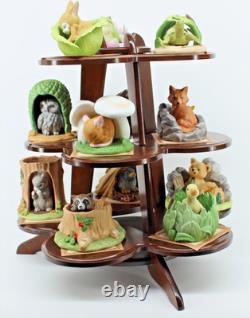 VTG Franklin Mint Woodland Surprises Lot of 12 Jaqueline B. Smith 1984 with Stand