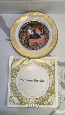 VTG Grimm's Fairy Tales Porcelain Plates Set Of 12 Franklin Mint 1978 In Boxes