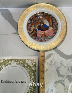 VTG Grimm's Fairy Tales Porcelain Plates Set Of 12 Franklin Mint 1978 In Boxes