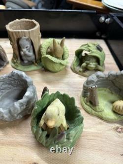 VTG Lot Collection 10 Franklin Mint Safari Surprises Porcelain Animal Figurines