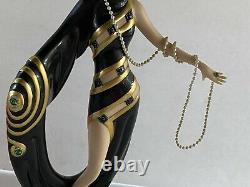 VTG Pearls and Emeralds Statue Figure Franklin Mint House of Erte Porcelain Art