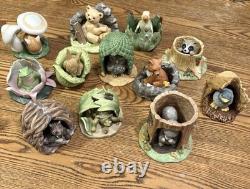 VTG Set Of 12 Franklin Mint 1984 Woodland Surprises Animal Figurines