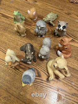 VTG Set Of 12 Franklin Mint 1984 Woodland Surprises Animal Figurines