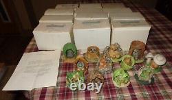 VTG Set Of 12 Franklin Mint 1984 Woodland Surprises Animal Figurines with Boxes