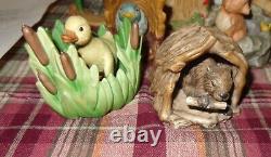 VTG Set Of 12 Franklin Mint 1984 Woodland Surprises Animal Figurines with Boxes