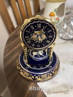 VTG THE FRANKLIN MINT Carousel Clock Dentzel Porcelain GERMANY