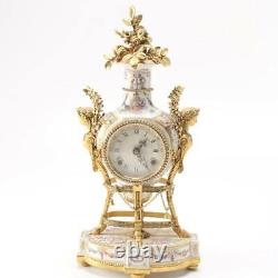 V&A Museum Marie Antoinette Porcelain Striking Mantel Clock Working RARE