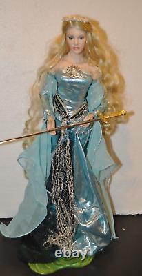 Very Rare Franklin Mint Lady Of the Lake Camelot Porcelain Doll with Sword Boxes