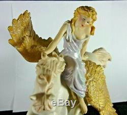 Very Rare Vintage Franklin Mint Athene And Pegasus Porcelain Large Figurine