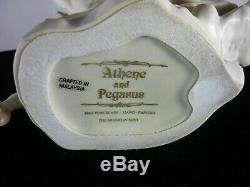 Very Rare Vintage Franklin Mint Athene And Pegasus Porcelain Large Figurine