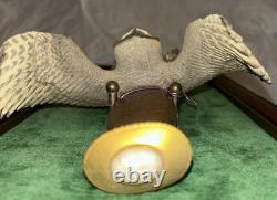 Vintage 13 Mounted Franklin Mint Dagger / Owl Porcelain Holding Snake
