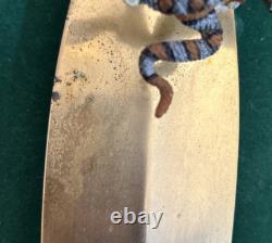Vintage 13 Mounted Franklin Mint Dagger / Owl Porcelain Holding Snake