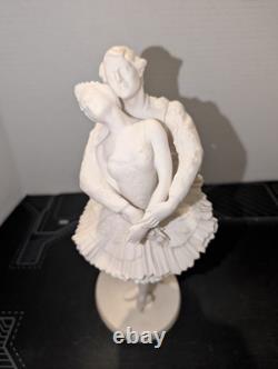 Vintage 1977 Franklin Porcelain Royal Ballet Swan Lake 9.5 See Description
