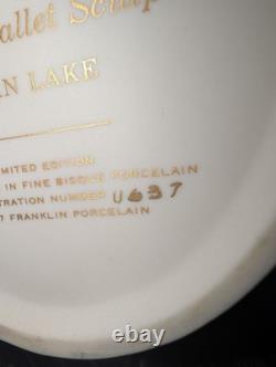 Vintage 1977 Franklin Porcelain Royal Ballet Swan Lake 9.5 See Description